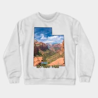 Utah State Outline (Zion National Park) Crewneck Sweatshirt